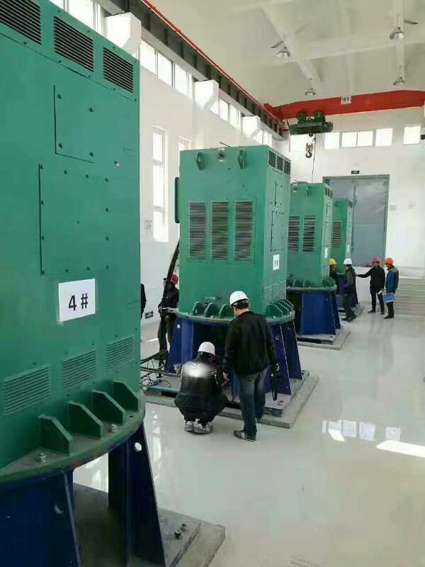 YKK400-8/6KV某污水处理厂使用我厂的立式高压电机安装现场